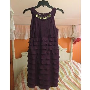 White House Black Market purple dress with gems